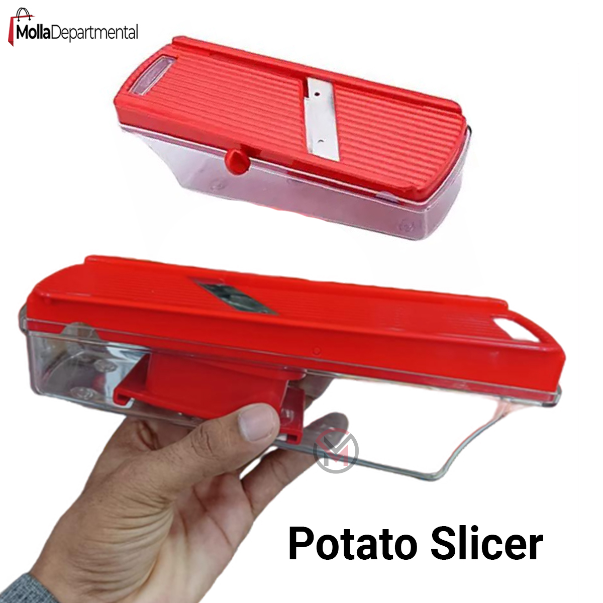 Potato Slicer for Chips Vegetable & Fruit Cutter Slicer, Black/Silver Potato Slicer (1 Potato Slicer) Vegetable & Fruit Slicer