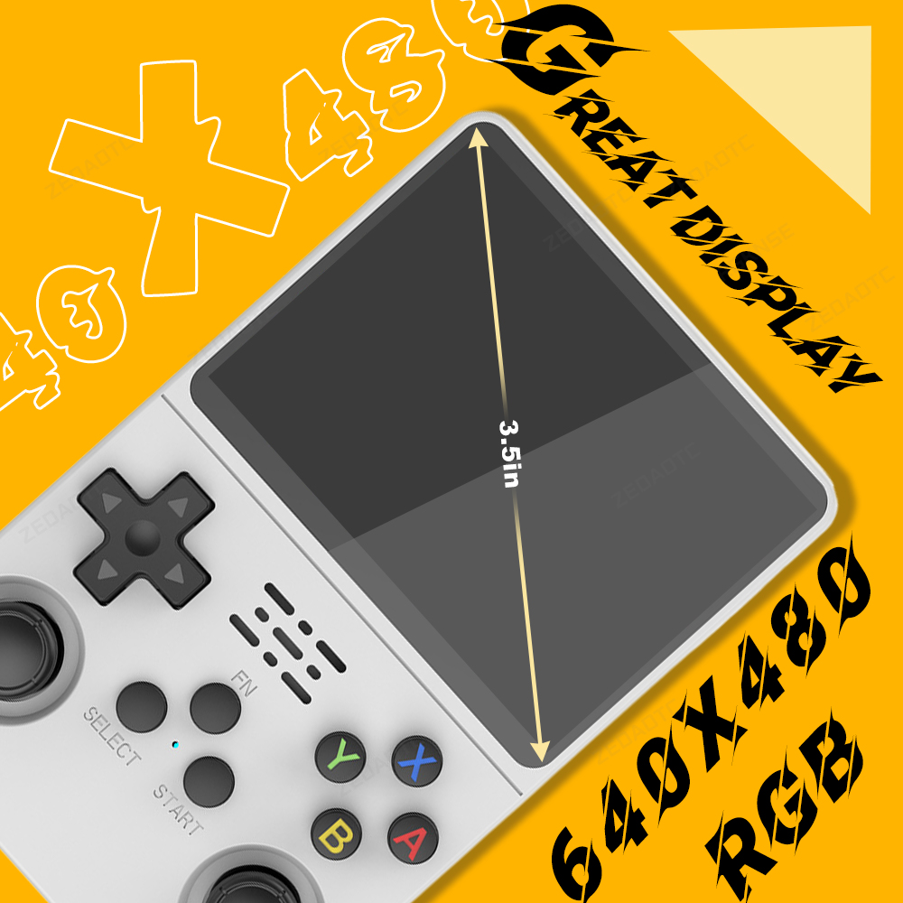R36S Handheld Game Console 128G Mini Portable Video Game Consoles 3.5-Inch IPS Screen 64G 20+ Emulators Pocket Video Game Player. 