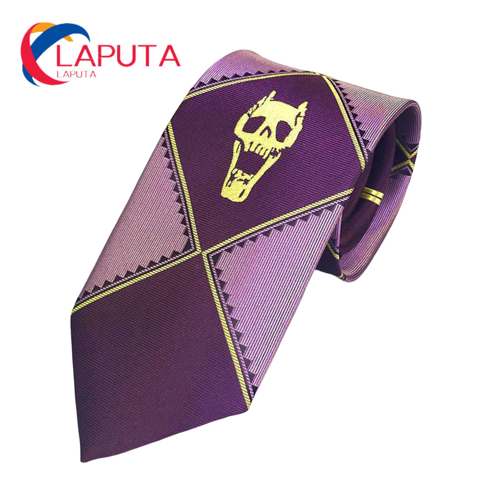 (New)Kira-Yohikage Tie kull Decor JoJo Bizarre Adventure Anime Adult Necktie