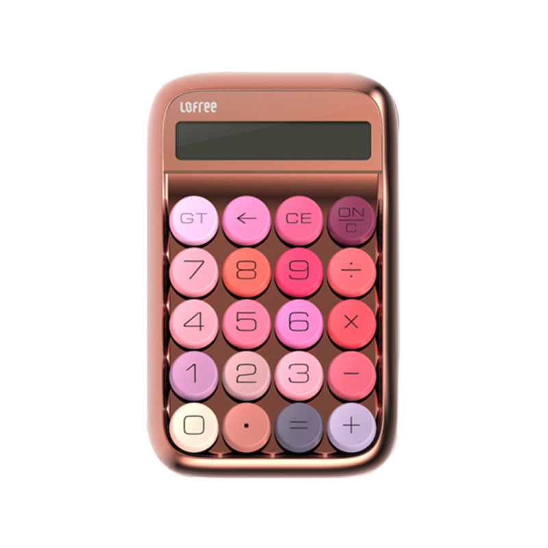 LOFREE Rose Gold Keyboard & Mouse, Calculator, Finance, Office, Fashion, Creativity, Mini Portable Mechanical Switch. 