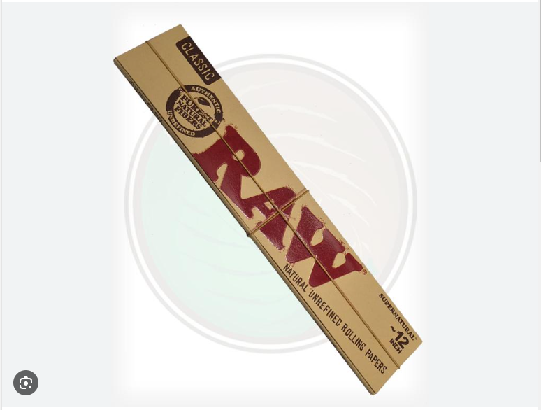 Raw Classic Natural Unrefined Rolling Paper King Size Slim With Tips 1 Piece. 