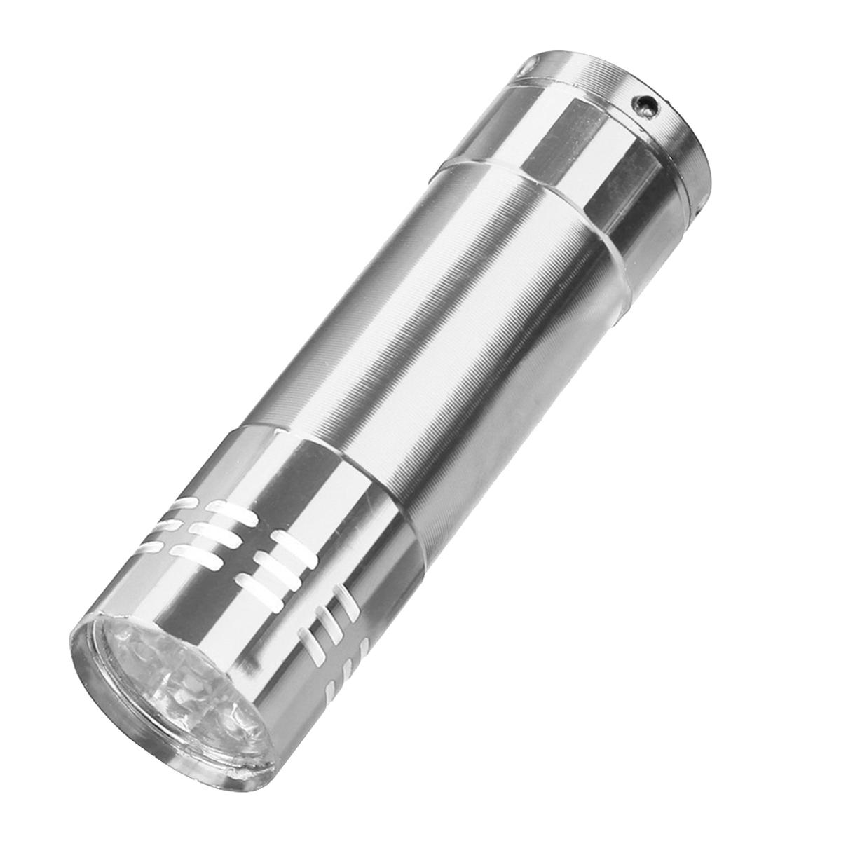 Portable Mini Aluminum Multifunction 9LED Flashlight Torch Light Pocket Lamp