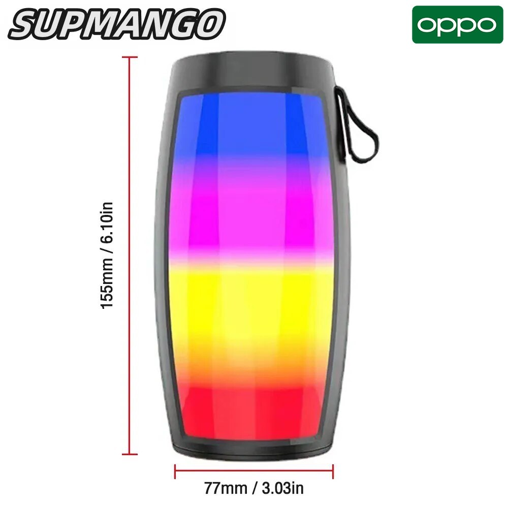 【Ready Stock+FREE Shipping+COD】OPPO-1202 Wireless Bluetooth Speakers Powerful Portable Sound Box Subwoofer Car Audio Bass MP3 Player Sound System LED Lights. 