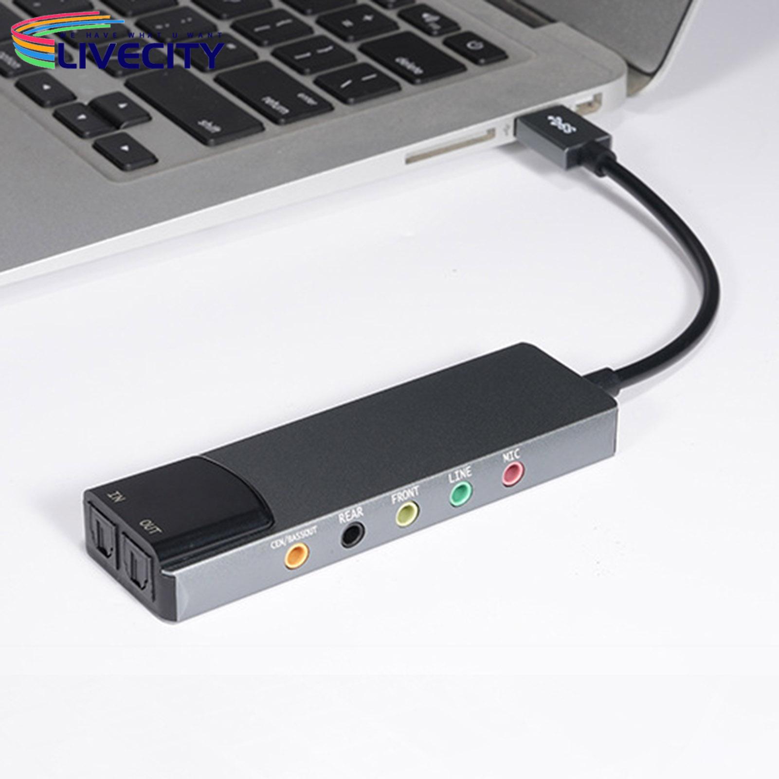 External Sound Card Usb 2.0 Usb External Sound Card for Pc Laptop Amplifier Recording Optical Spdif Input Windows 8/7/xp Compatible Multifunctional Audio Adapter Usb Audio Controller