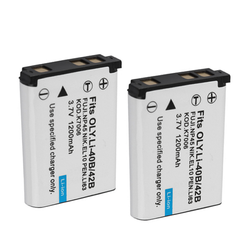 3.7V 1200mAh Li-40B Li40B Li 40B Li-42B EN-EL10 EN EL10 ENEL10 NP-45 Digital Camera Battery for Olympus Nikon Fujifilm Kodak. 