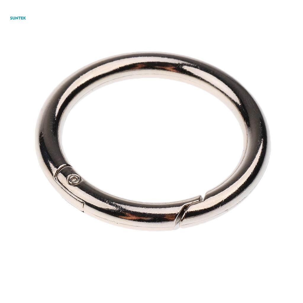 5x Round Carabiner Camping Spring Snap Clip Hook Keychain Key Ring 15mm-49mm. 