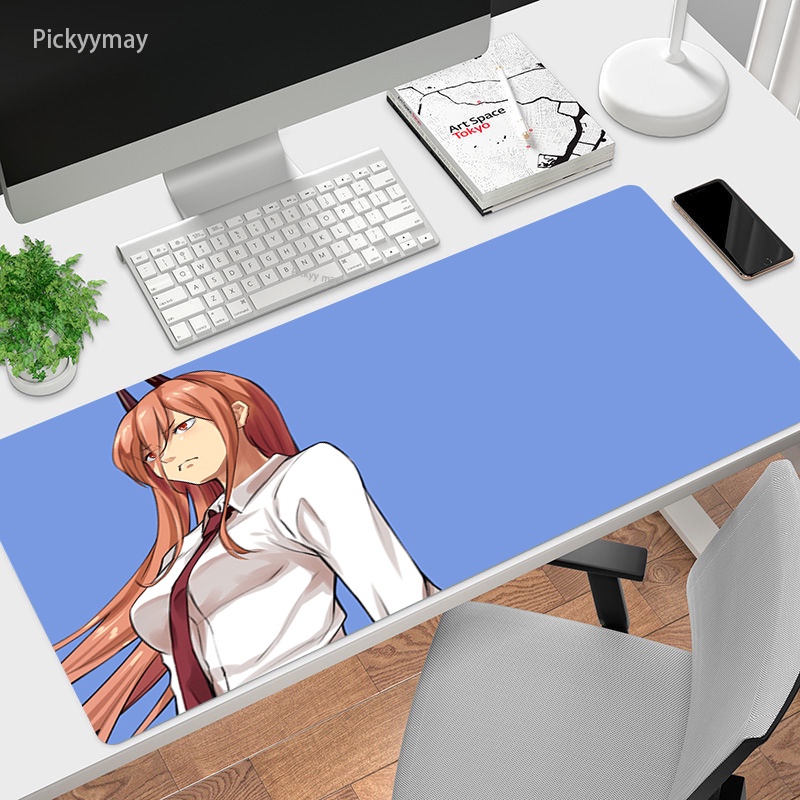Anime Chainsaw Man Mouse Pad Large Gaming Speed MousePad Keyboard Locking Edge Rubber Carpet Computer Gamer Desk Pads Table Rug. 