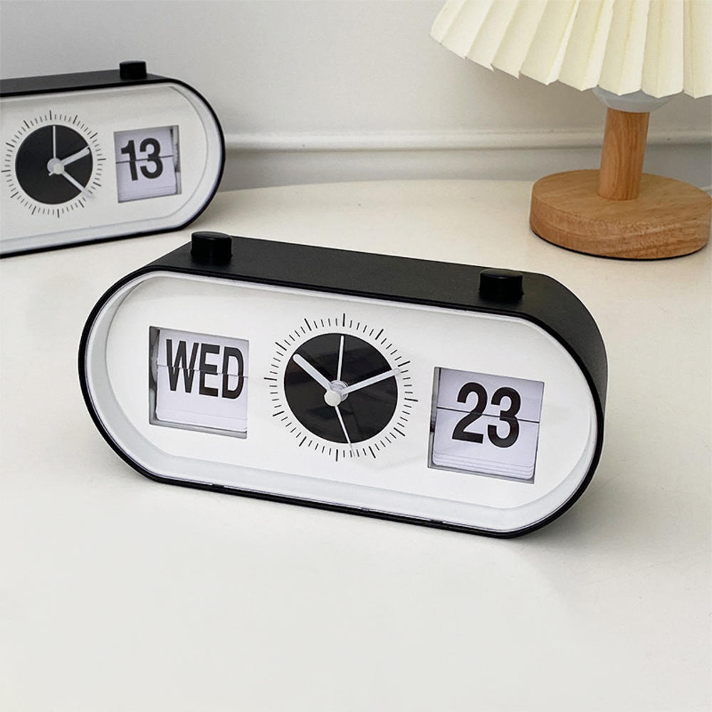 Desktop Vintage flip clock Unique Creative Vintage Mechanical alarm clock Flip mechanism Mechanical Desktop digital clock for Home decoration Office desk accessory Vintage enthusiasts Gift option Timekeeping. 