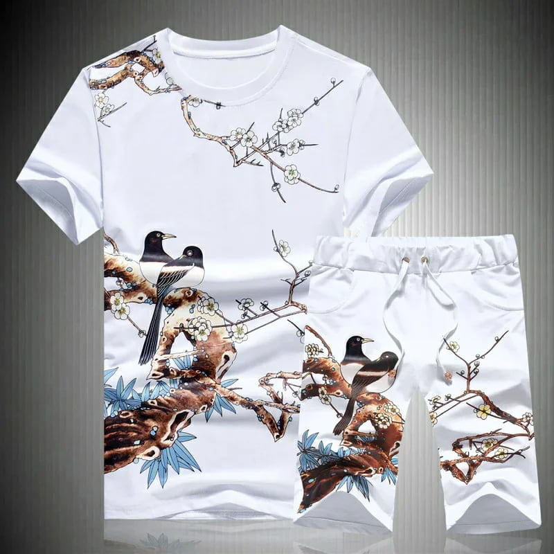 High Quality White Cotton T-shirt & 2 Quarter Pants For Man - T-Shirt - T Shirt For Man - T Shirt For Man - T Shirt For Man. 