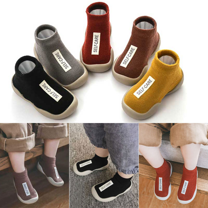 Baby Boy Girl Socks Shoes Kids Newborn Boys Toddler Non-slip Sock Children's Cotton Child Anti Slip Slippers With Rubber Sole. 
