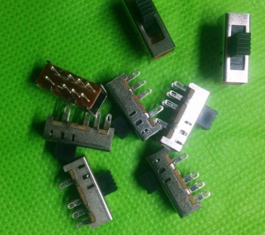 5Pcs- 8 Pin Slide Switches DPDT Slide Switch 3 Position Switch 8 Pin Panel Mount Switches For Electronics Projects