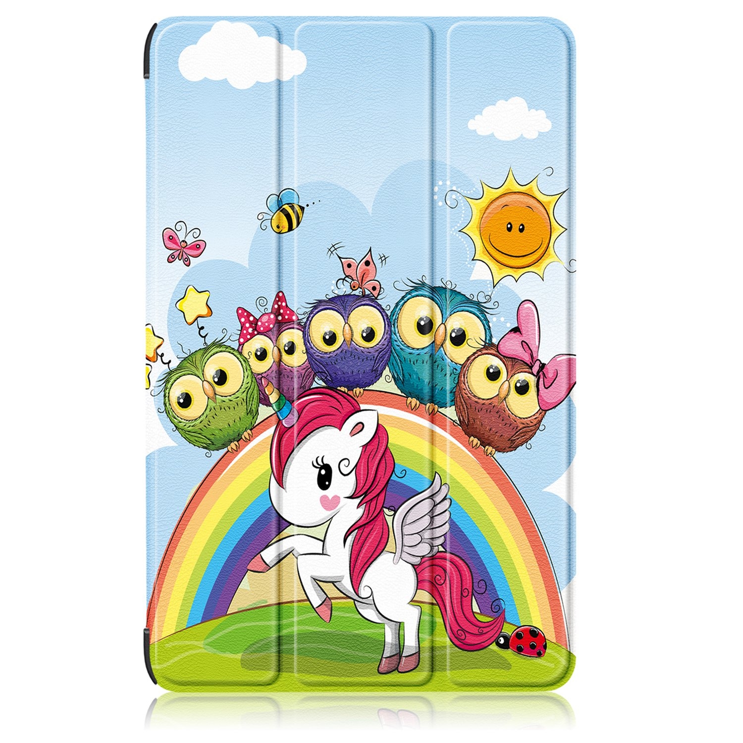 （COD Available)Coloured Drawing 3-Fold Holder Leather Case For Honor Pad X9 / X8 Pro 11.5. 