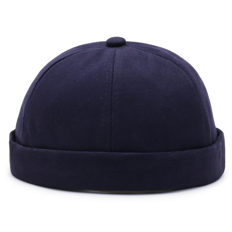 Hip-Hop Beanie Skullcap Streetwear Winter Cap Trendy Color Portable Melon Cap Fashion Headwear Hat Elastic Panels