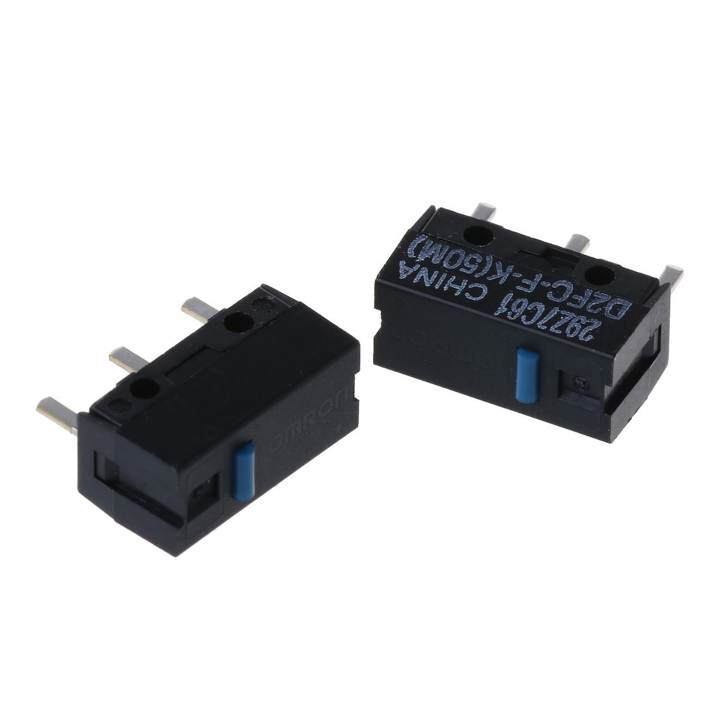 2Pcs OMRON D2FC-F-K(50m) Blue Dot Mouse Micro Switch. 