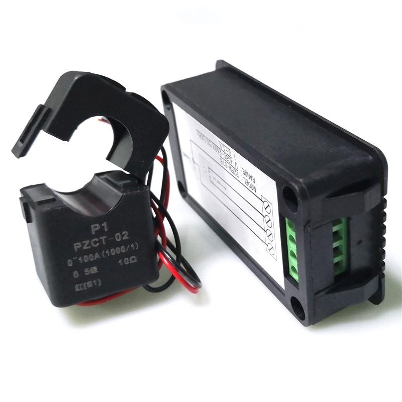 Newest 6In1 220V 100A Single Phase Digital Panel Ampermeter Volt Watt Kwh Power Factor Meter With Split Ct. 