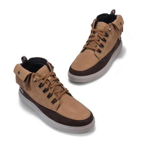 woodland dark brown high top sneakers
