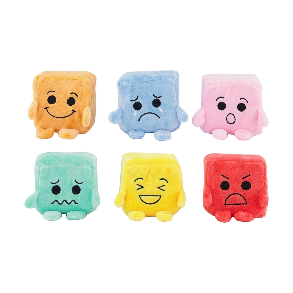 Cross-Border New Products Mini Emotion Blocks Plush Emotional Building Blocks Plush Puppet and Doll Toys