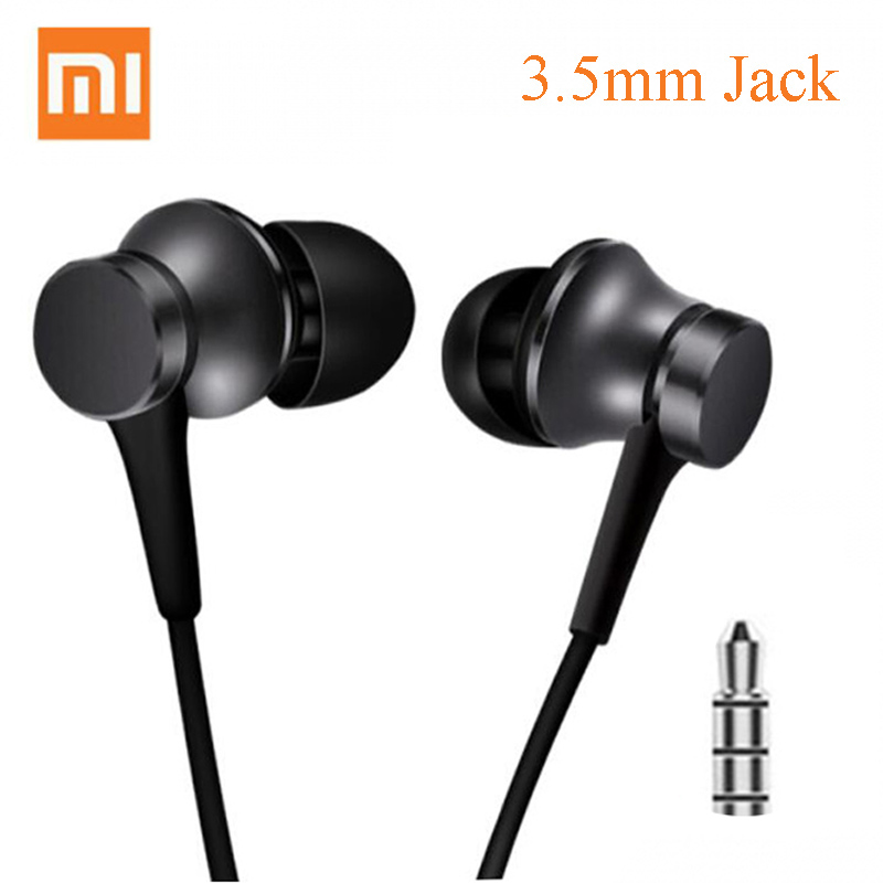 Original Xiaomi Earphone Half In-Ear Headset 3.5MM Wire control For Mi A3 CC9 CC9se Redmi Note 9 8 7 6A 5A 4X 5X samsung huawei. 