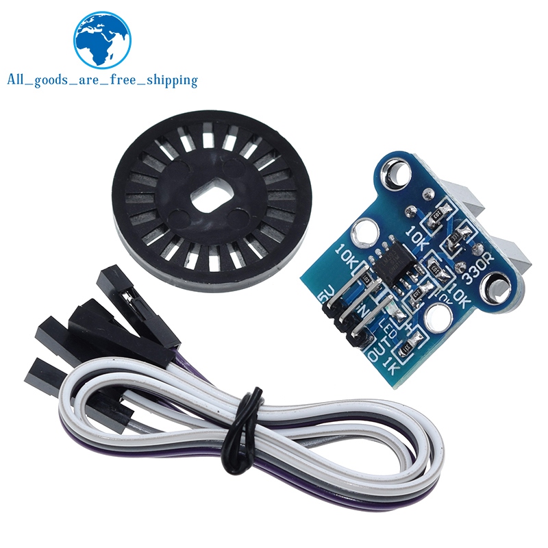 1Set HC-020K Double Speed Measuring Sensor Module with Photoelectric Encoders Kit top For arduino