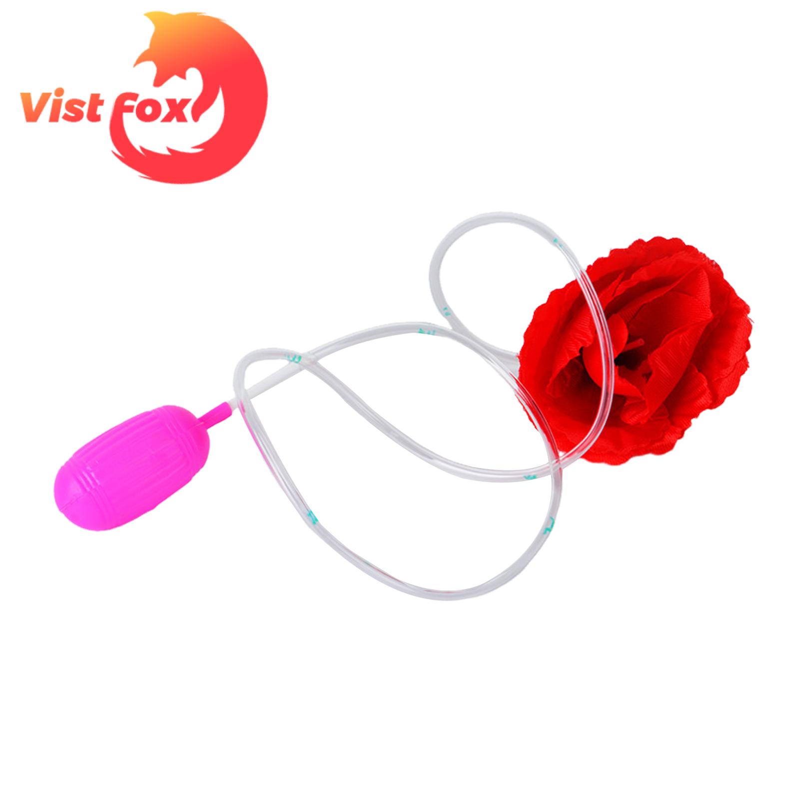 Reusable Squirting Toy Fun Prank Toy Squirting Red Rose for April Fools Day Durable Party Prop Trick Toy
