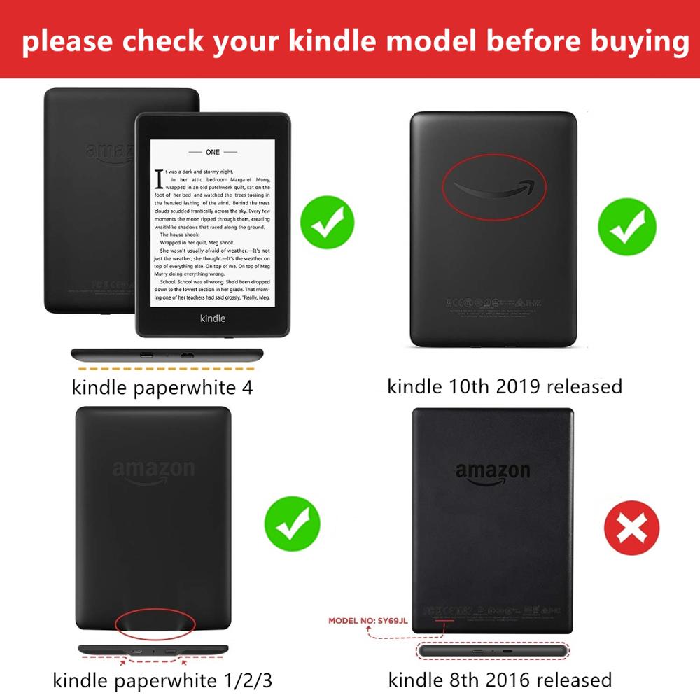 【VisioN Shop】For Amazon Kindle Paperwhite 10th Case for Kindle10th Smart Cover for Kindle Paperwhite 4/3/2 Hard Case. 