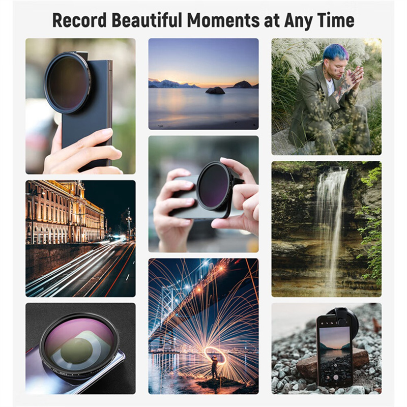 Clip on 67mm ND2-32 Filter Adapter Ring Magnetic Filter for 15 14 13 Pro Max S22 S23 Ultra. 