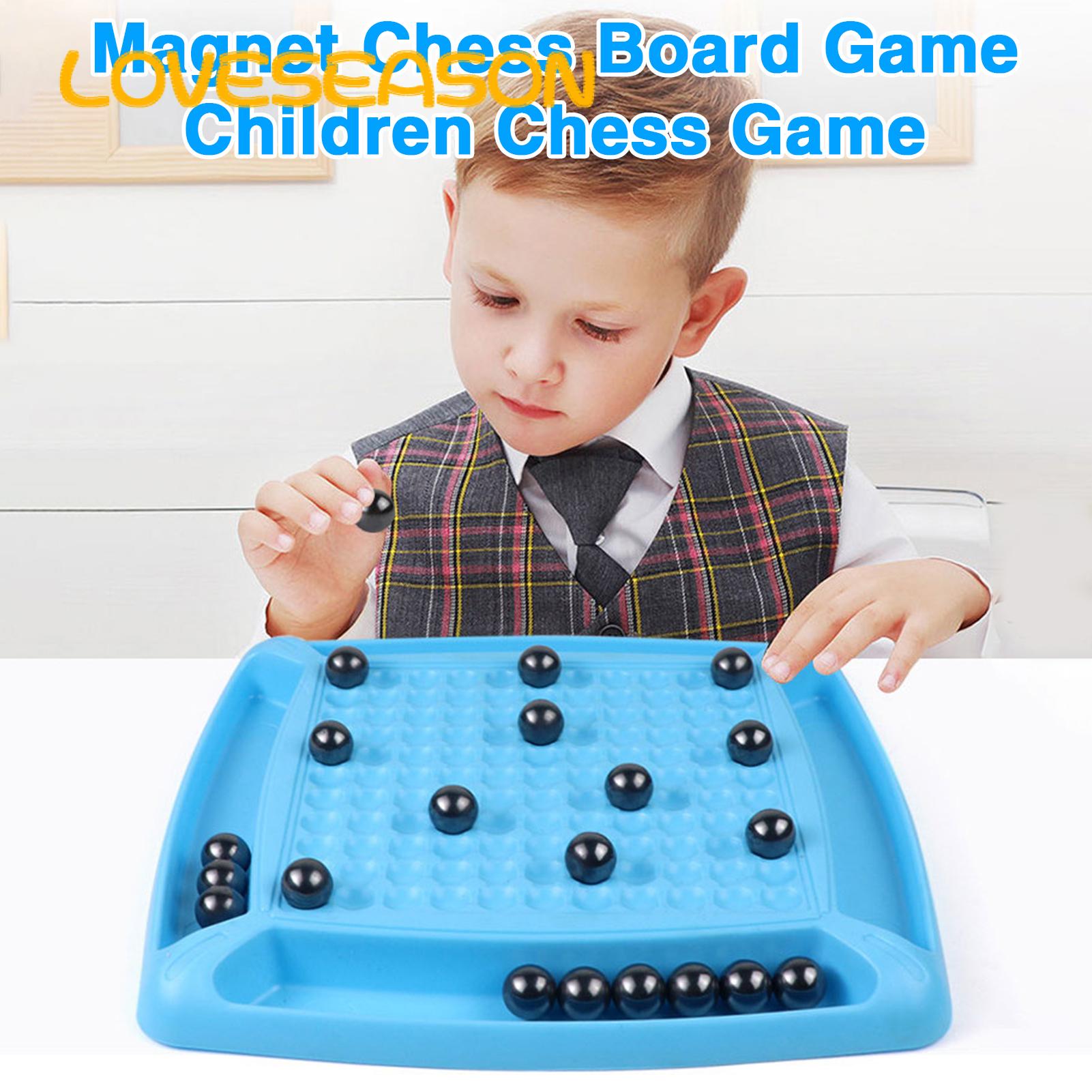 Magnetic Chess Game Interactive Magnetic Chess Board Game with 20/32 Magnet Stones Educational Toy for Parent-child Bonding Logic Training 2 Player Battle Desktop Chess Set ` Magnet Chess Board Game