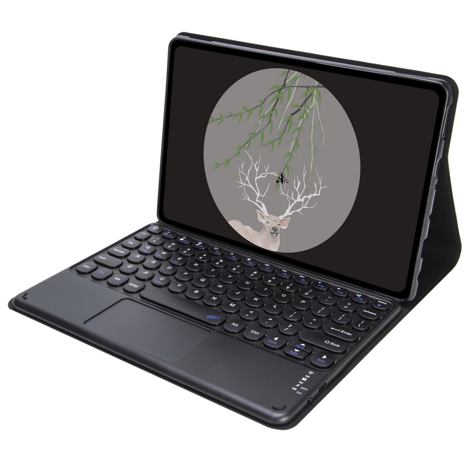 Compatible with OPPO Pad 2 Tablet Keyboard Leather Case Realme Pad 10.4 Magnetic Bluetooth Keyboard Case. 