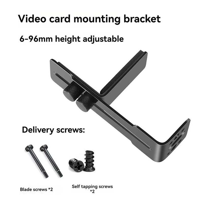 Adjustable GPU Brace Prevent Sagging Video Card Support Bracket White. 