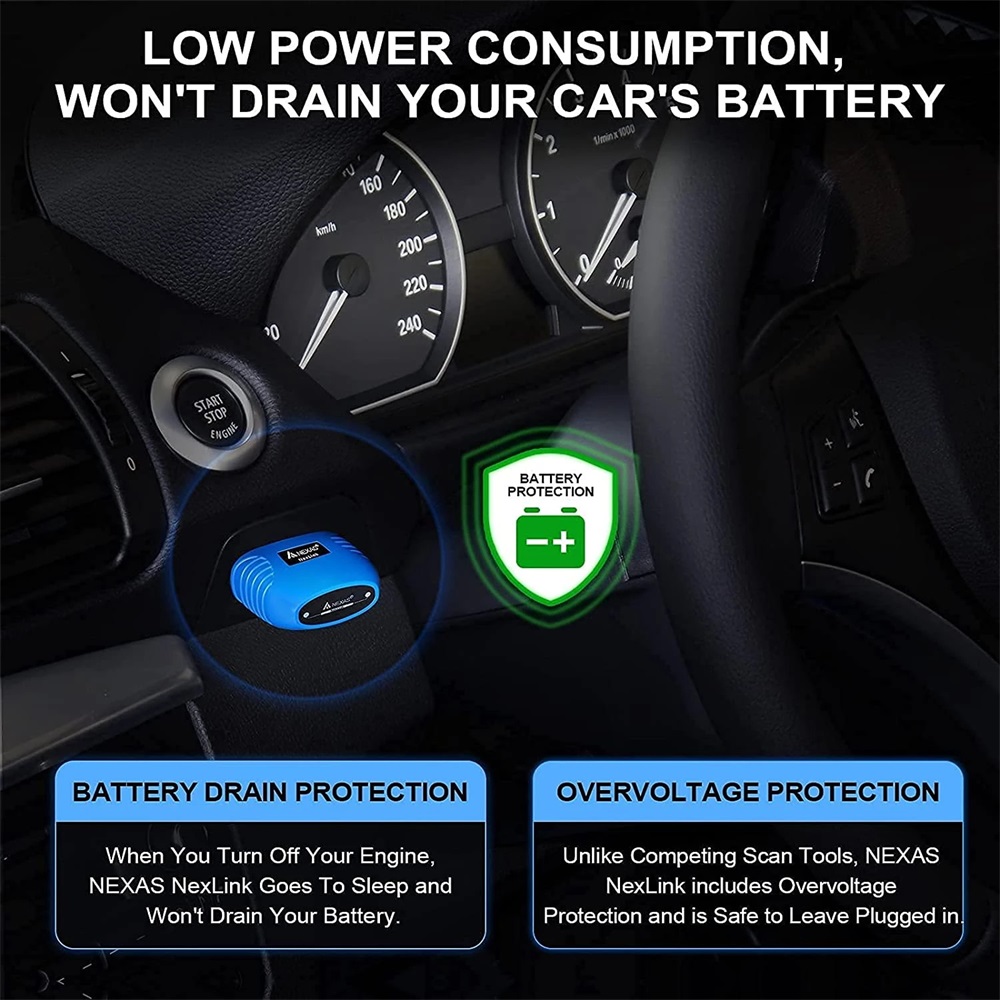 【Xiaofeng】NEXAS Motorcycles Diagnostic Scan Bluetooth 5.0 OBD2 EOBD Diagnostic Scanner for Android Fault Code Reader. 
