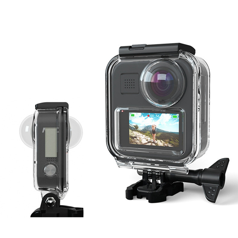 Sheingka for Gopro MAX Panoramic Sports Camera Bezel Underwater Case Multifunctional Diving Case Black & TTransparent. 
