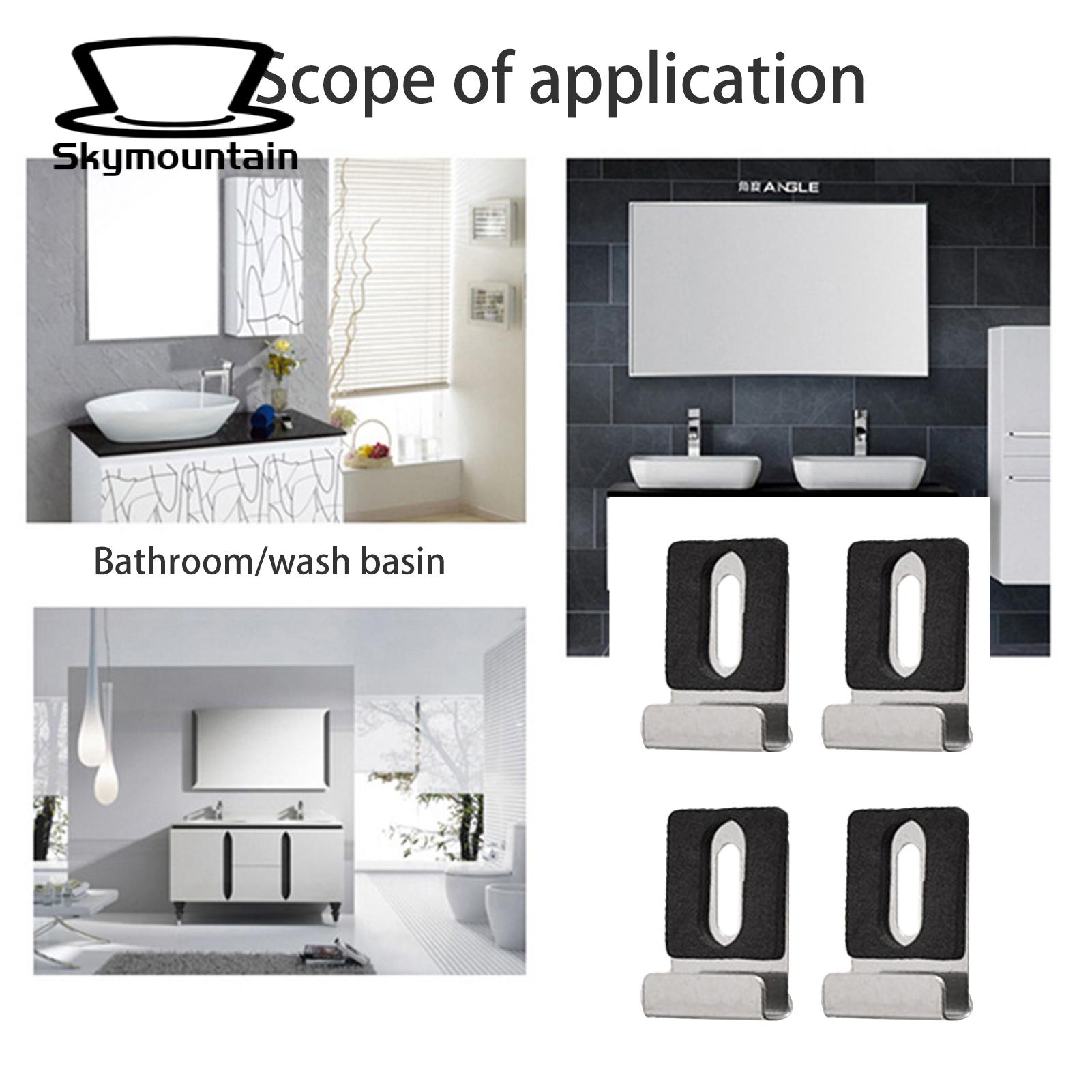 Heavy Duty Mirror Clamp Rustproof Metal Mirror Clips for Secure Wall Mounting Strong Load-bearing Wide Channel Hanger Kit for Large Mirrors Heavy Duty Retainer Clips Easy Installation Mirror Bracket. 