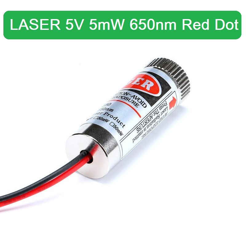 LASER 5V 5mW 650nm Red Dot Laser Diodes Module Pointers Steel Head Adjustable Red Laser Dot Diode Laser Pointer LASER 5V 5mW 650nm Red Dot Laser Diodes Module Pointer Steel Head Adjustable Red Laser Dot Diode Laser Pointer Stainless Steel Cover RED DOT 5V. 