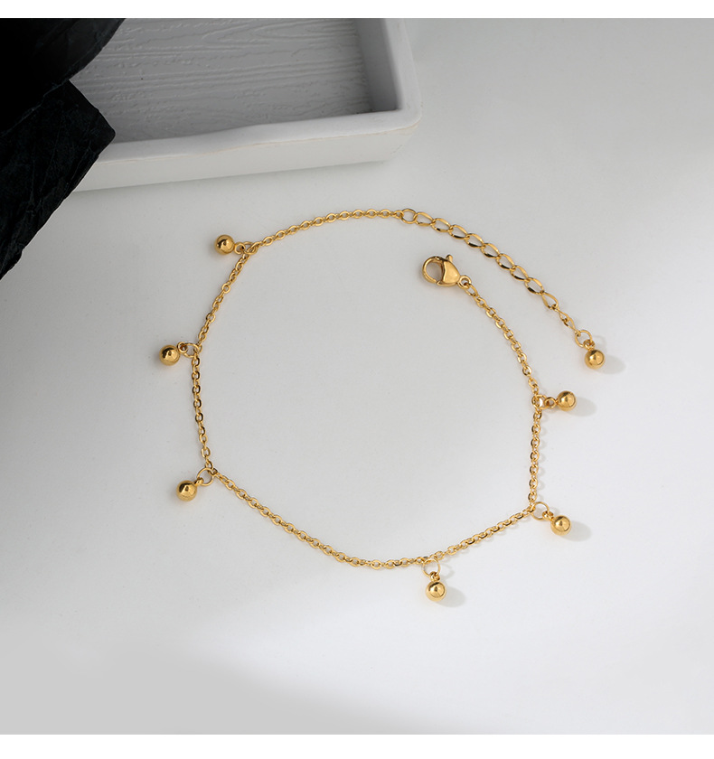Douyin Xiaohongshu titanium steel non-fading anklet for women's birth year ins cold style simple new style internet celebrity trend