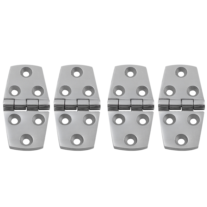Marine 4 Pieces Stainless Steel Strap Hinge Door Hinge For Marine Boat Yacht 76 X 38 Mm Rafting Boating ,Boat Marine Hatch Compartment Hinges