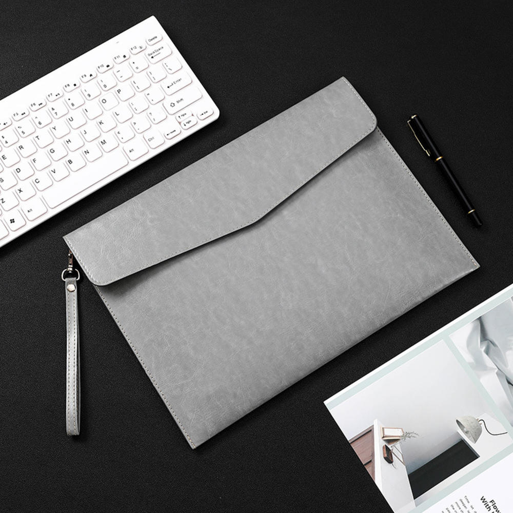 Information Bag Office File Bag PVC File Bag Portfolio Business Document Bag File Holder Leather Document Bag. 