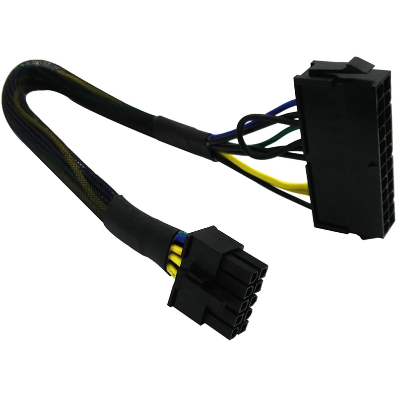24 Pin to 10 Pin ATX PSU Main Power Adapter Braided Sleeved Cable for IBM for Lenovo PC and Servers 12-Inch(30cm)(null). 