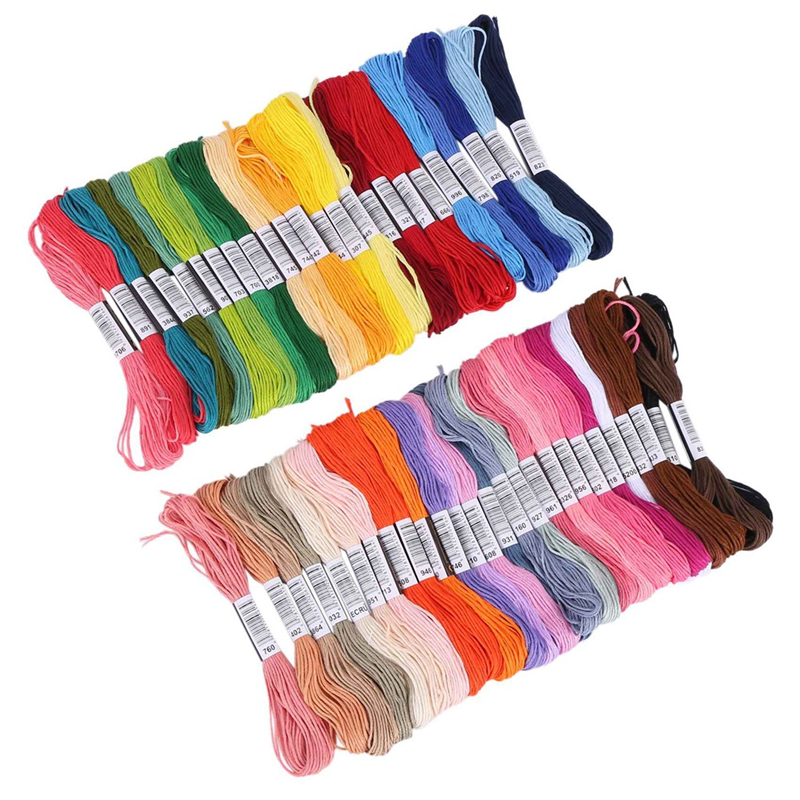 100 Skeins Embroidery Floss Thread Bracelet String with Needles for Friendship Bracelet. 