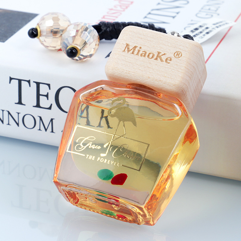 Original T-type 15ML perfume pendant empty bottle maple lid car pendant can be laser engraved LOGO available in stock