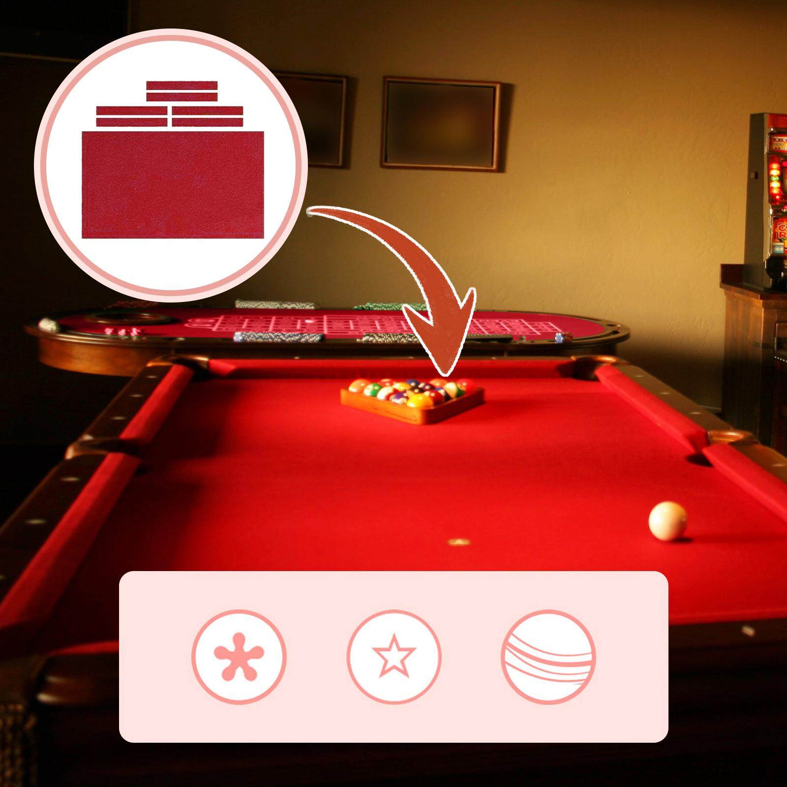 Wool Blend Billiard Cloth Pool Table Felt for 7' 8' 9' Pool Table Pre Cut Bed & Rails. 