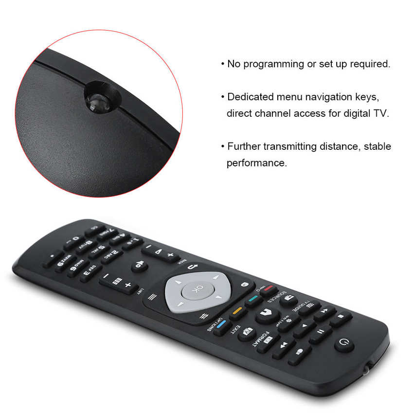 Multi-function Television New Keyboard Remote Control Home Universal Controller Replacement for Philips LCD LED Smart TV. 