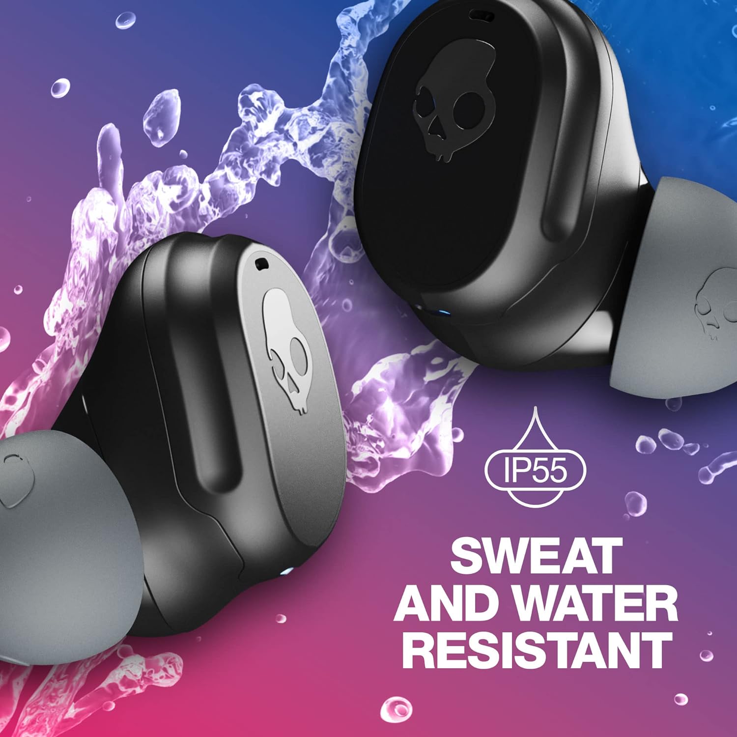 Skullcandy Mod in-Ear Wireless Earbuds, 34 Hr Battery, Microphone, Works with iPhone Android and Bluetooth Devices - Black. 