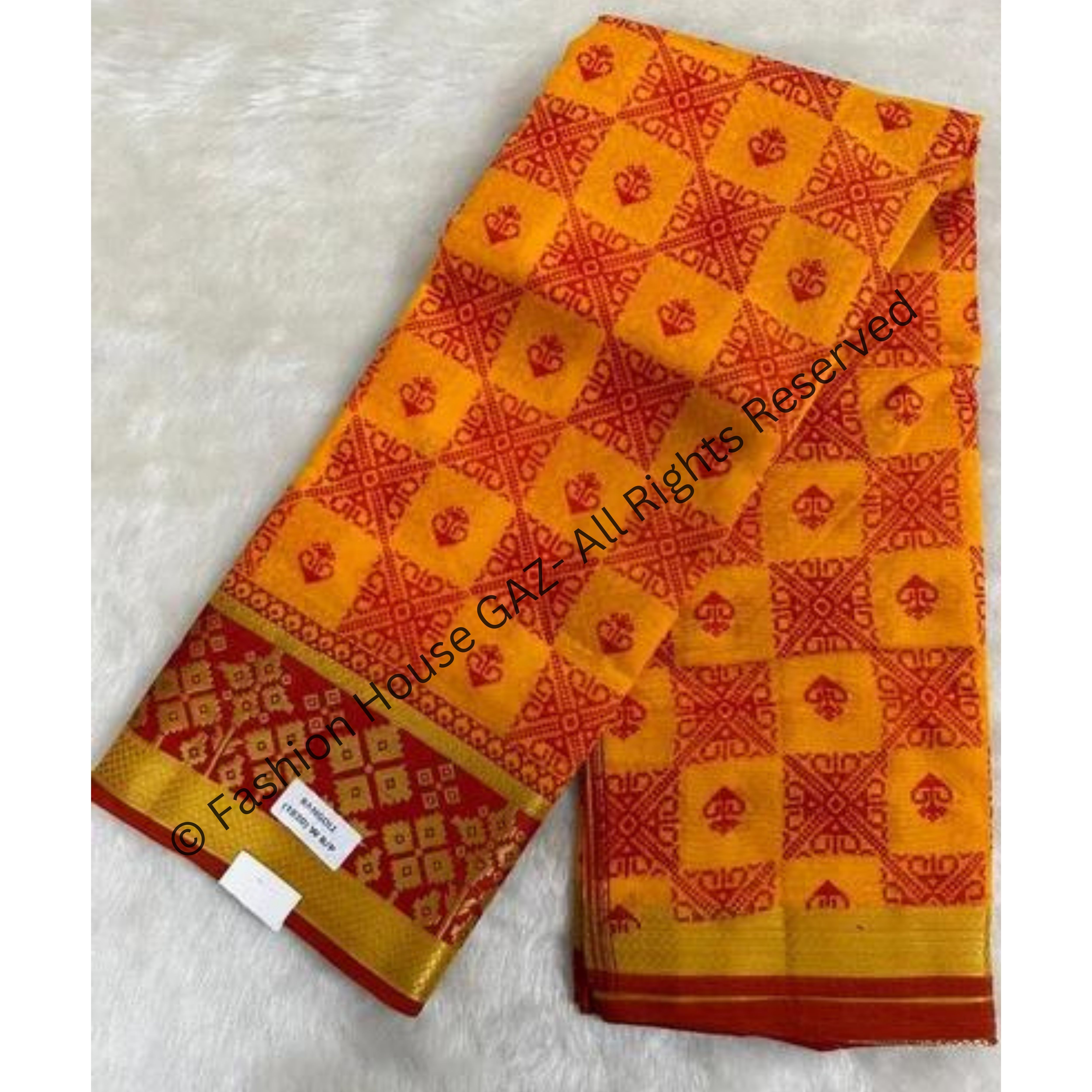 Printed Mulmul Cotton Sarees Without blouse.