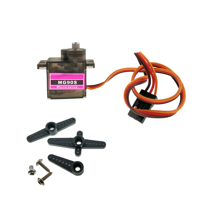 METAL Gear MG90S 1.2kg.cm DC 4.2V 6V Servo Motor 180° Degree Rotation Standard Quality MG90S Servo Motor Tools Sets Micro Servo Motor. 