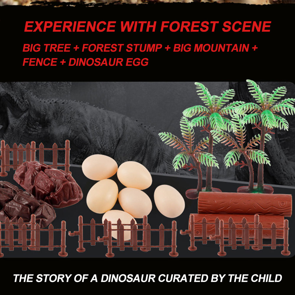Safe and Harmless Dinosaur Model Large Plastic Dinosaur Toy Set Children's Toys to Send Storage Box. 