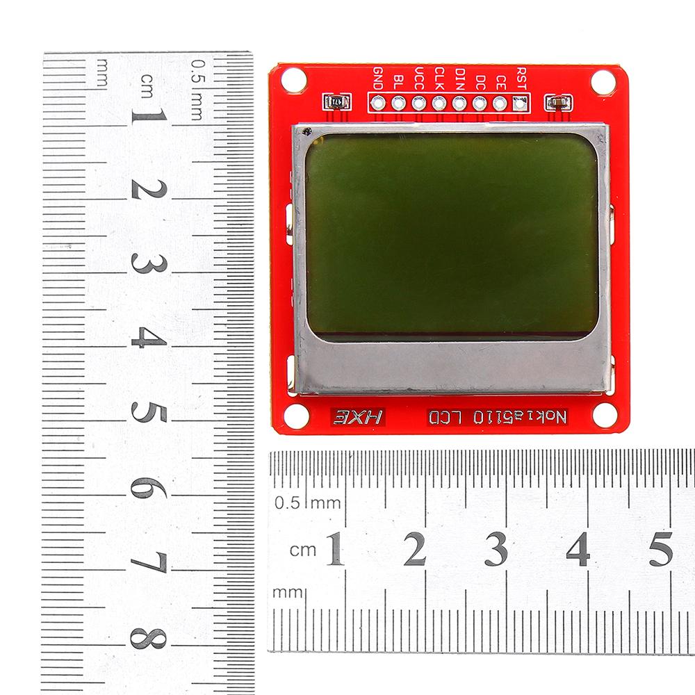 Conventional 5110 84x48 LCD Display Module White Backlight For Arduino UNO Mega Prototype. 