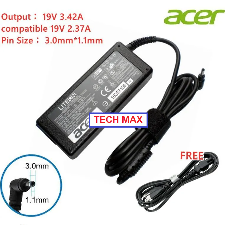 Laptop Adapter For Acer Swift 3 SF314-55 SF314-56 (3.0 X 1.1mm) Micro Pin AC Power Adapter