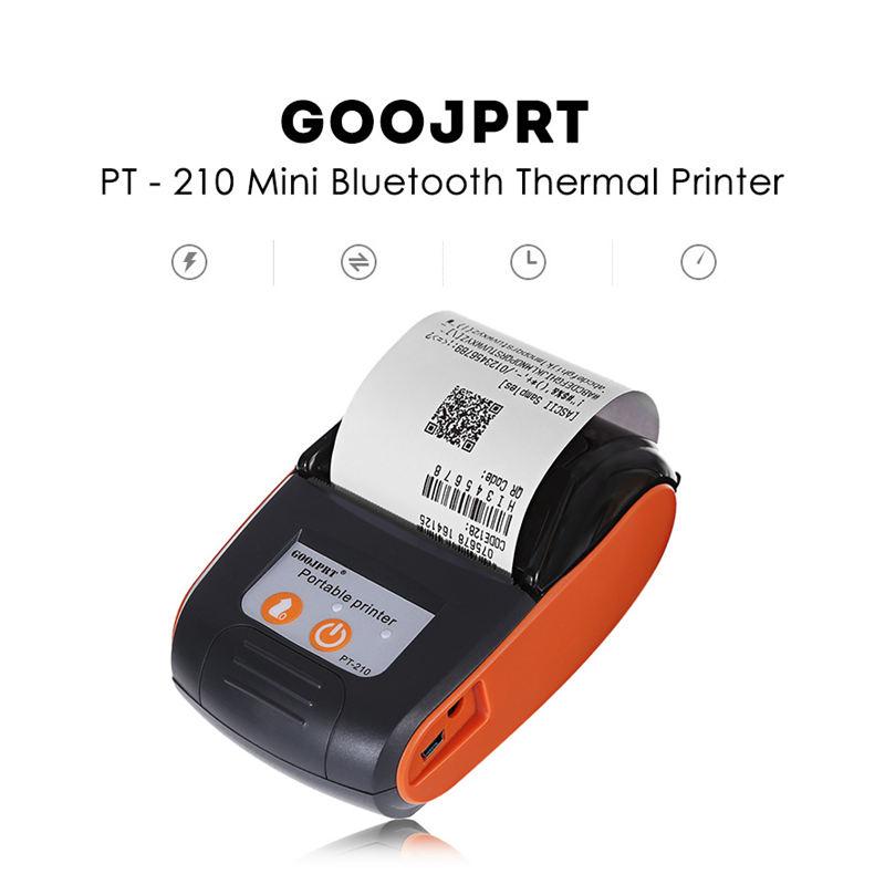 Goojprt Pt210 58Mm Bluetooth Thermal Printer Portable Wireless Receipt Machine For Windows Android Ios Eu Plug. 