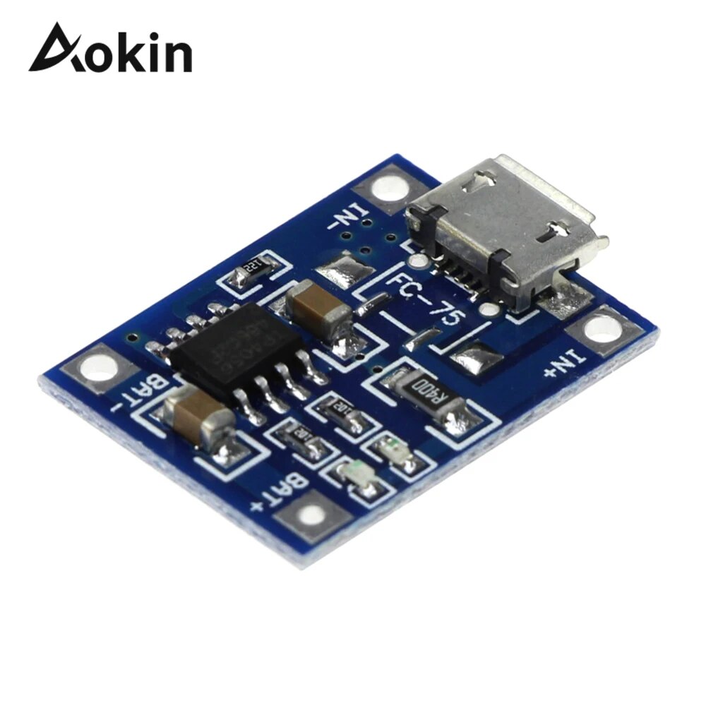 【Daily Necessities For Anyone Store】TP4056 5V 1A Micro USB 18650 Charging Board Charger Module Protection Dual Functions for arduino Kit