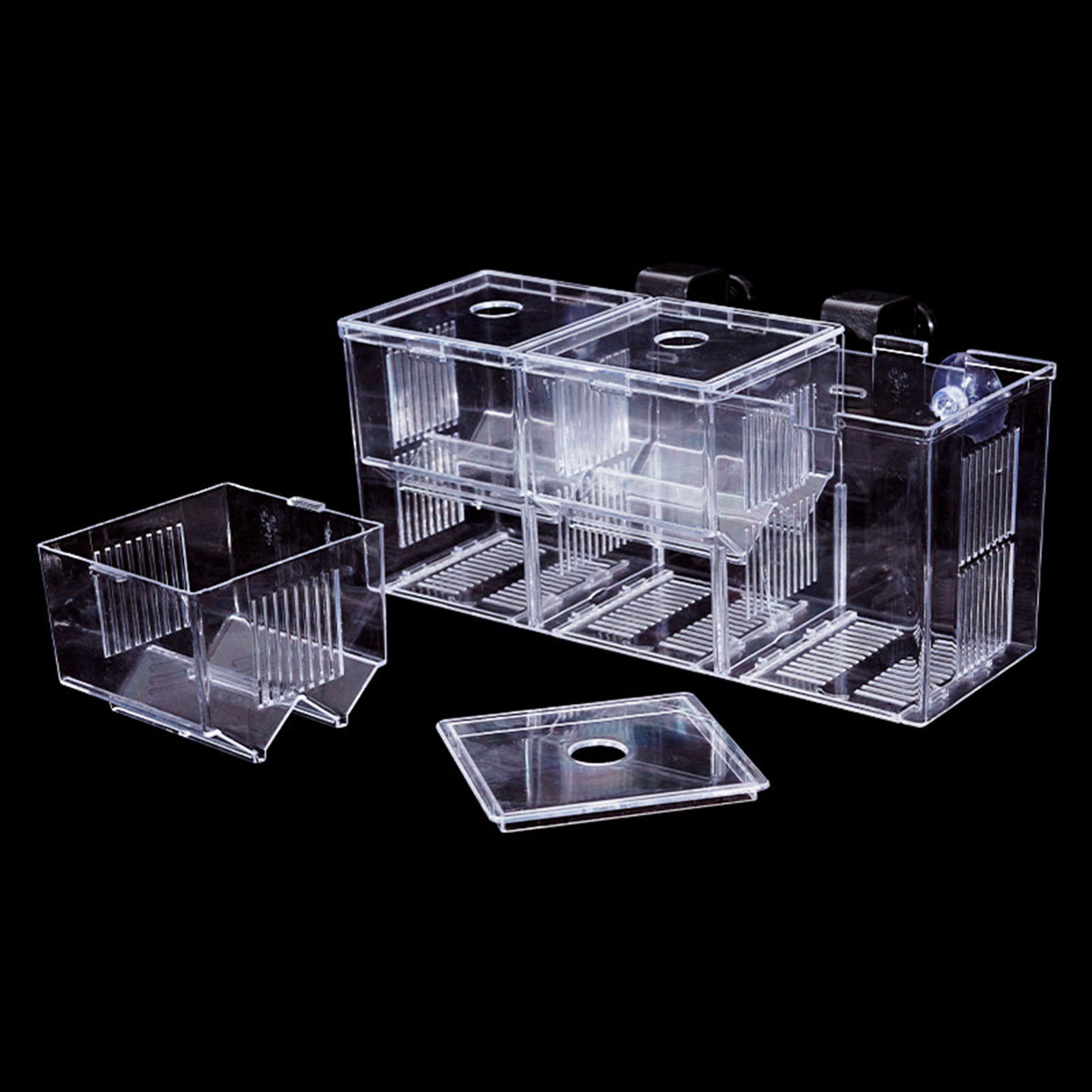 Radiant Isolation Box for Fish Tank Transparent Multi-grid Fish Breeding Box for Shrimp Clownfish Aggressive Fish Ideal for Easy Observation Incubation Box. 